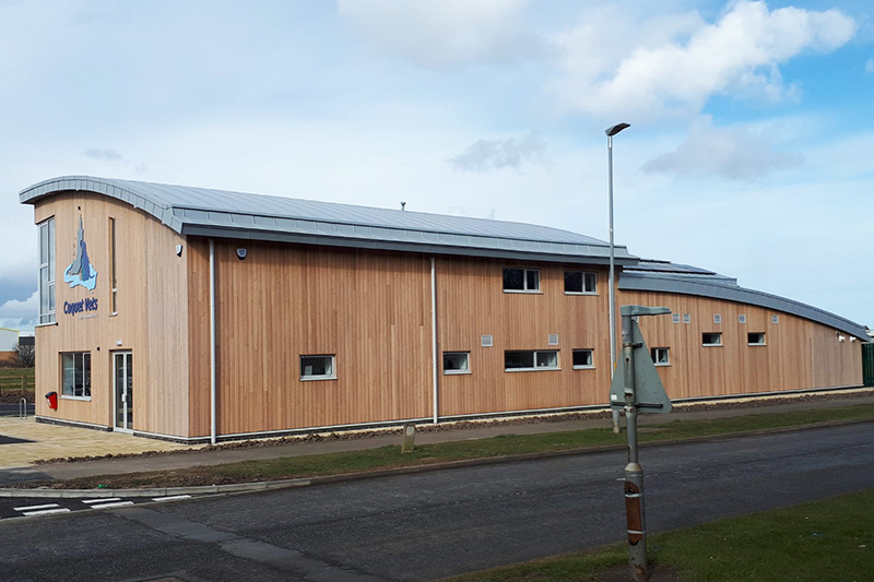 Standing seam GreenCoat Steel roofing sheets installed by KingCraft roofing & cladding specialists Leeds, Yorkshire.