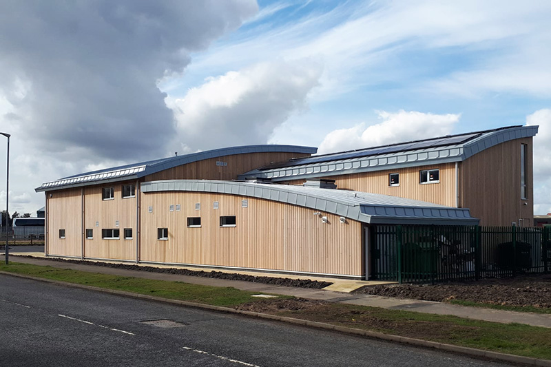GreenCoat steel standing seam sheets installed by KingCraft roofing, cladding & hard metals specialists Leeds, Yorkshire.