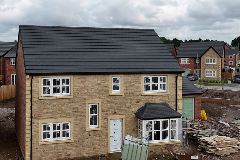 Redland Concrete tiles installed on pitched roof by roofers from KingCraft - Roofing & Cladding Leeds, Yorkshire and the Humber.